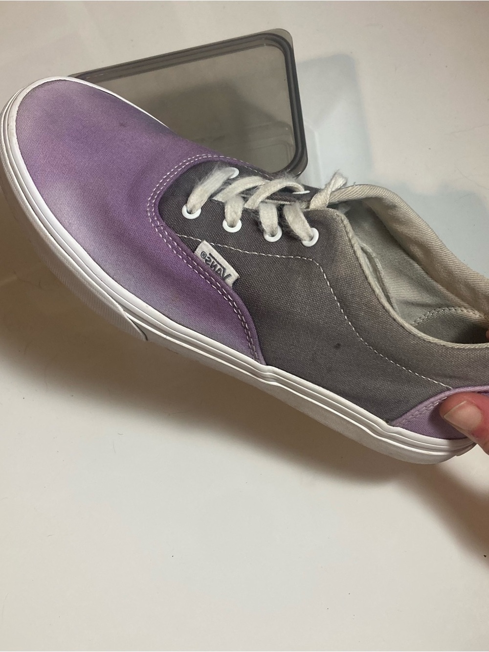 Vans Two-Tone Purple & Gray Low-Top Canvas Sneaker